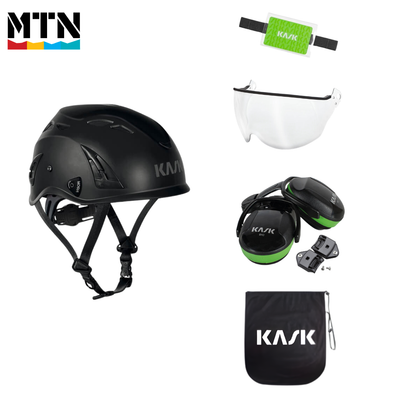 KASK SuperPlasma AQ Helmet - MTN Pro Kit – Black / Transparent / SC1 Earmuffs (SNR: 25)