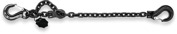 Safetex 1-leg chain sling with shortening hook locked and two load hooks