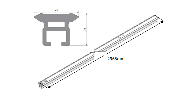 GM End Rail for Vertical Fall Arrest with Rail– – Now available at MTN Shop EU. - imagen 3