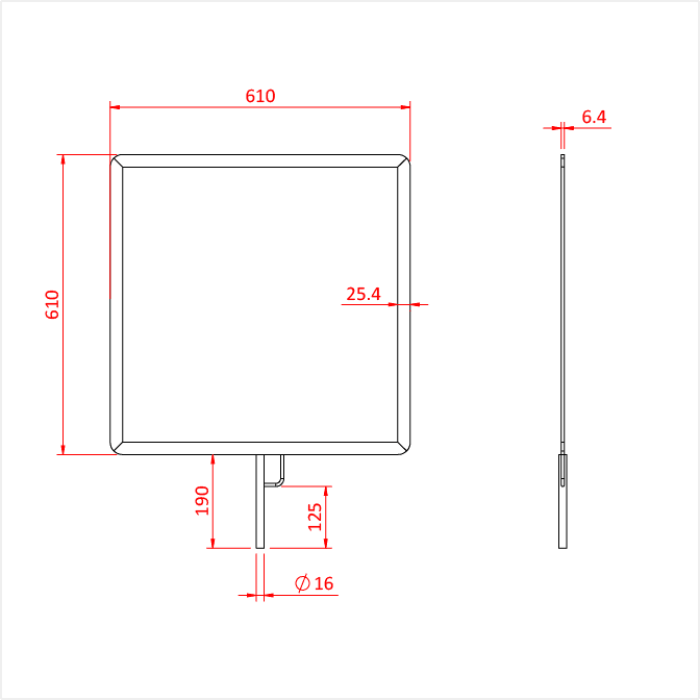 Doughty Flat Flag Frames/Gel Frames (Aluminum) - imagen 2