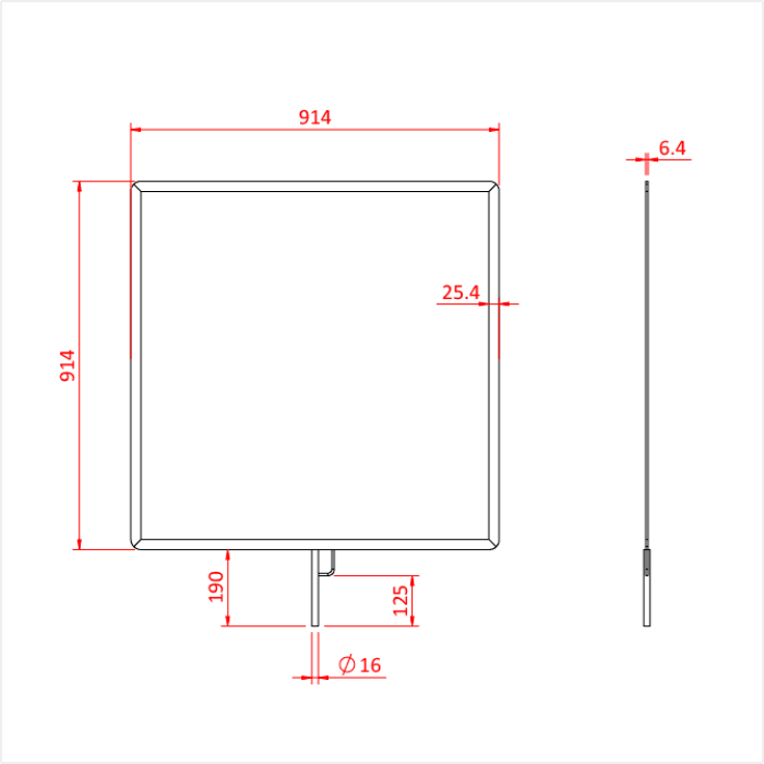 Doughty Flat Flag Frames/Gel Frames (Aluminum) - imagen 3