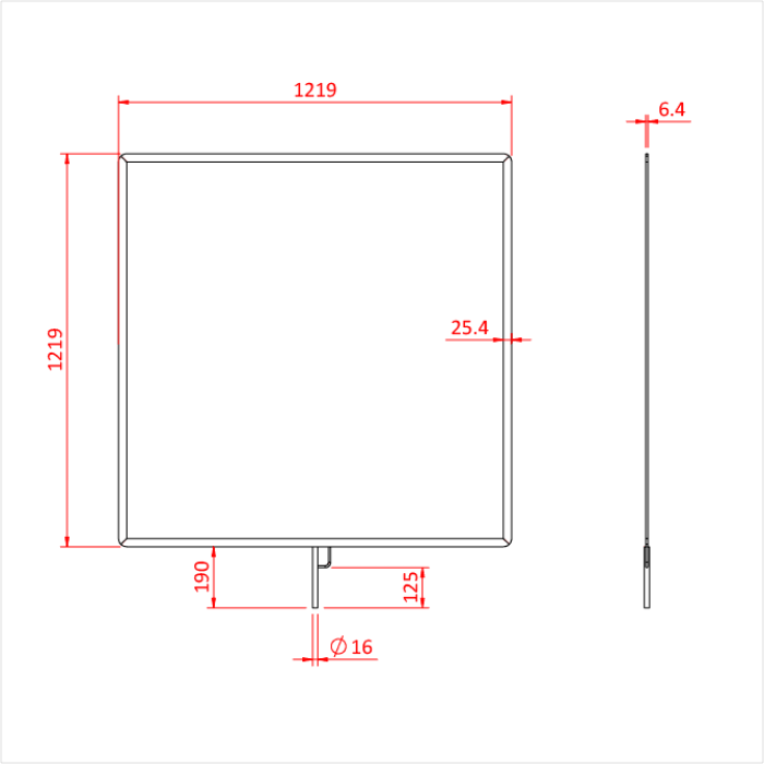 Doughty Flat Flag Frames/Gel Frames (Aluminum) - imagen 4