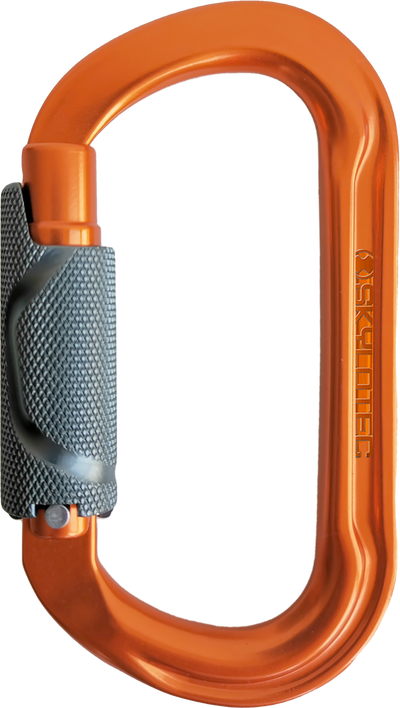 Skylotec DOUBLE O TRI 2.0 Oval Carabiner, AL, TRILOCK, orange, grey