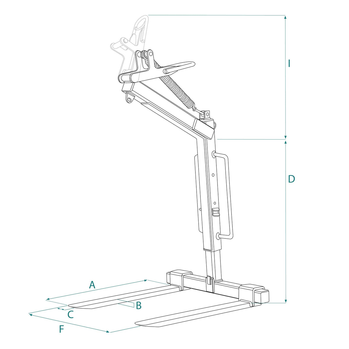 Boscaro Self levelling crane fork with telescopic height– – Now available at MTN Shop EU. - imagen 2