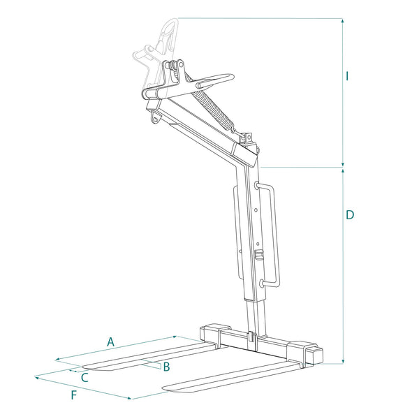Boscaro Self levelling crane fork with telescopic height– – Now available at MTN Shop EU.