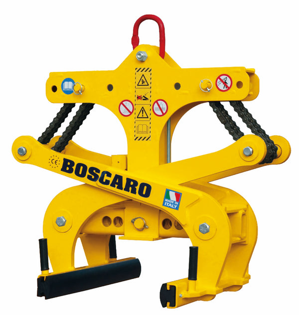 Boscaro Concrete Road Barriers Clamp - mechanisch gereedschap voor het heffen en hanteren van betonnen barrières met een capaciteit tot 6000 kg.