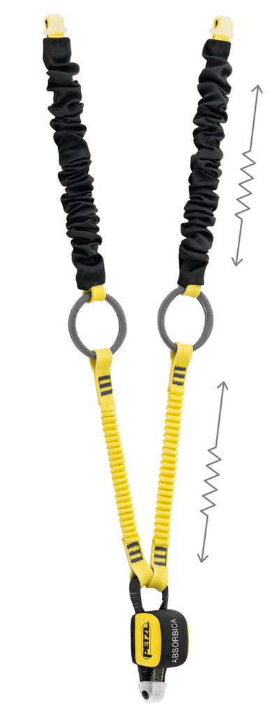 Petzl ABSORBICA®-Y TIE-BACK dubbele sleutelkoord