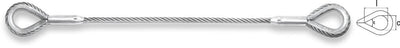Safetex rigging ropes according to EN 13414 with 2 special thimbles, conically pressed