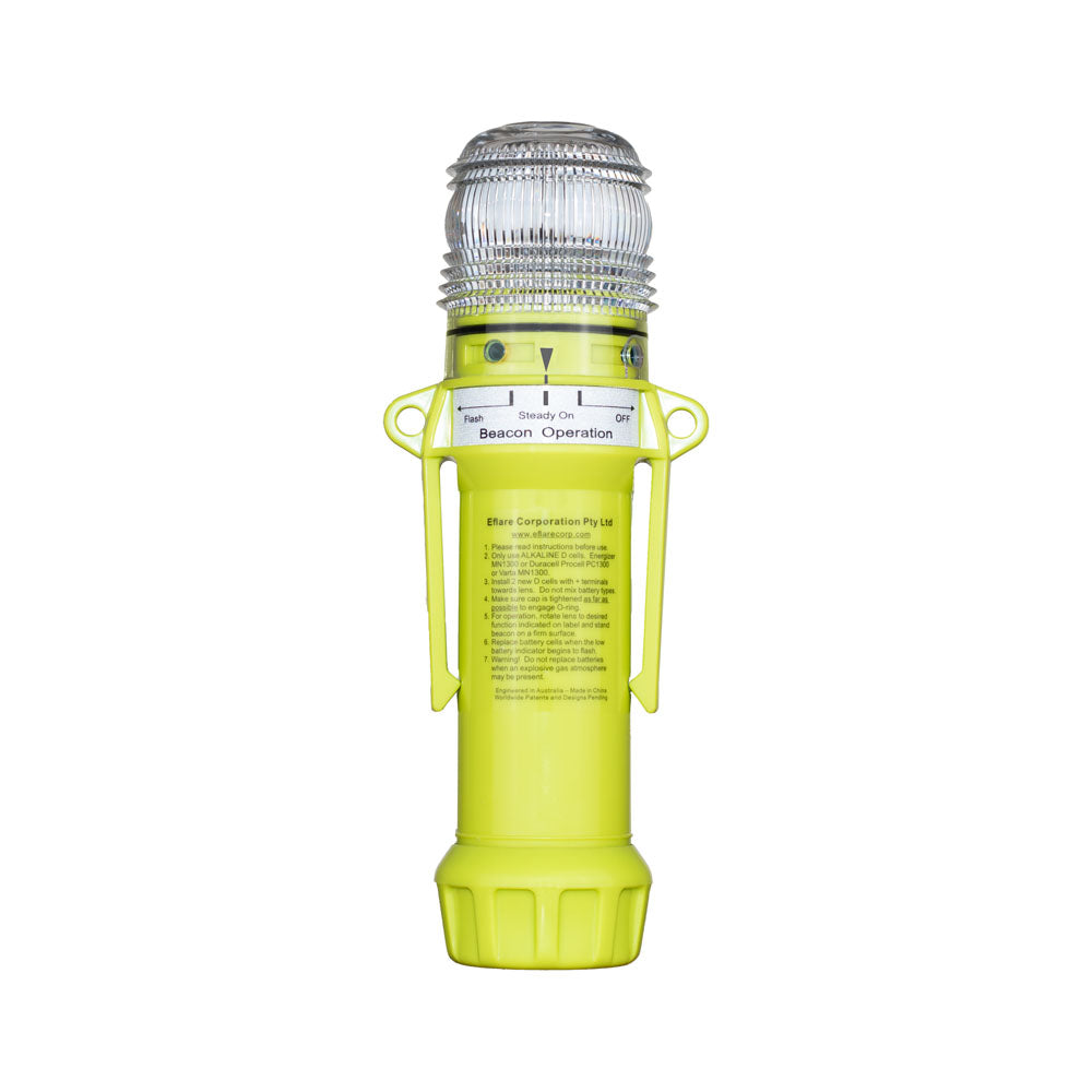 Eflare UB700 LED safety beacon, side view showing dome lens and yellow housing - imagen 2