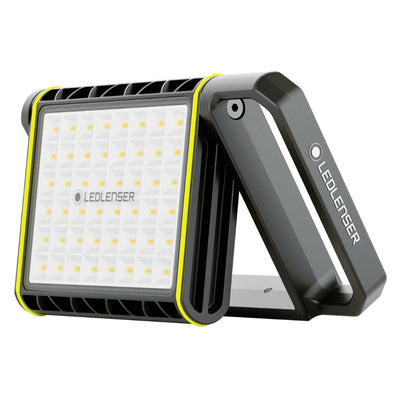 Foco reflector de área recargable LEDLENSER AF8R WORK: faro LEDLENSER H3.2: bestseller con brillo de alto rendimiento y mecanismo de una sola mano. ☼ : 120 lúmenes 🕒 : 60 horas ➠ : 100 metros. – Ya disponible en MTN Shop EU.