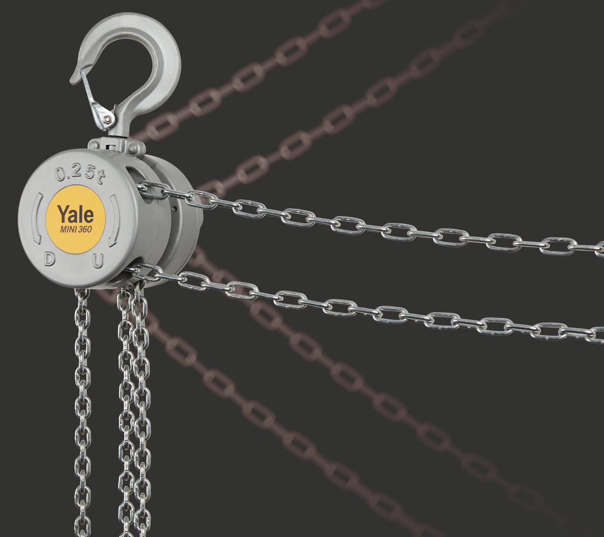 Yale Handkedjetelfer modell YaleMINI 360– Elektrisk kedjetelfer modell CPE med upphängningskrok eller med integrerad vagn – nu tillgänglig på MTN Shop EU. - imagen 4