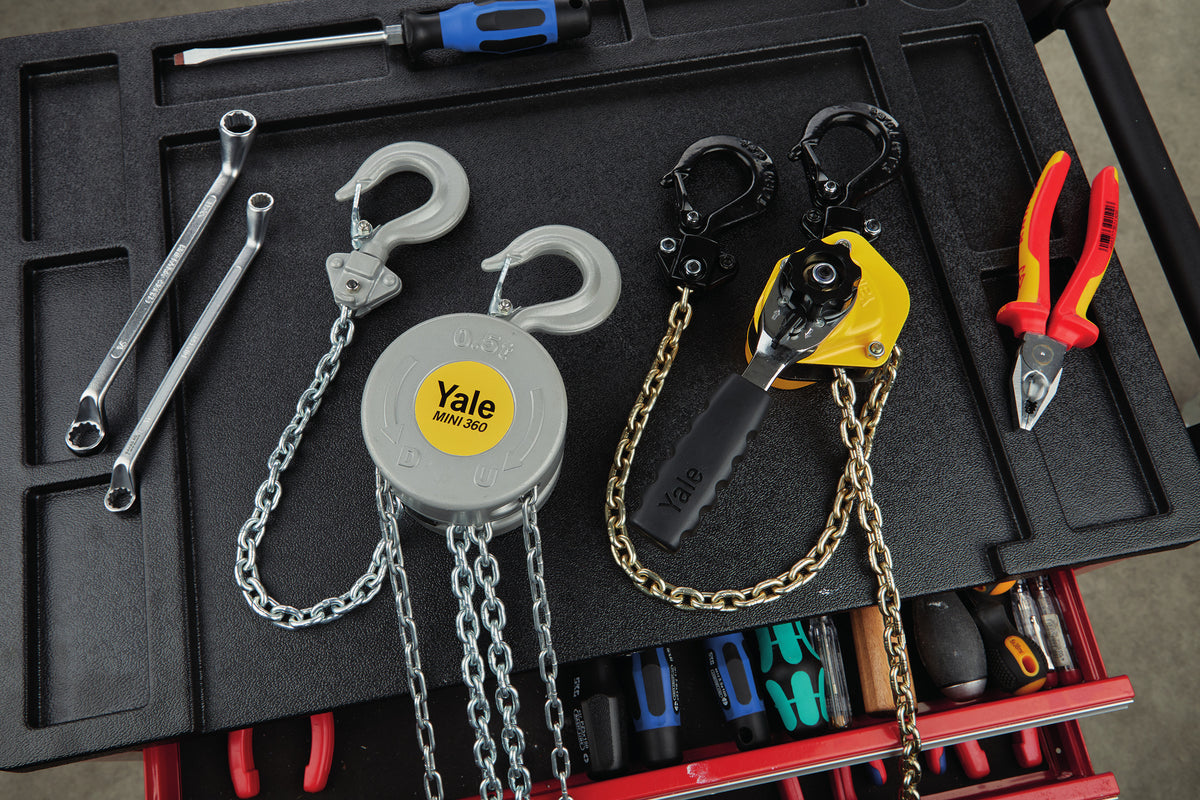 Yale Handkedjetelfer modell YaleMINI 360– Elektrisk kedjetelfer modell CPE med upphängningskrok eller med integrerad vagn – nu tillgänglig på MTN Shop EU. - imagen 5