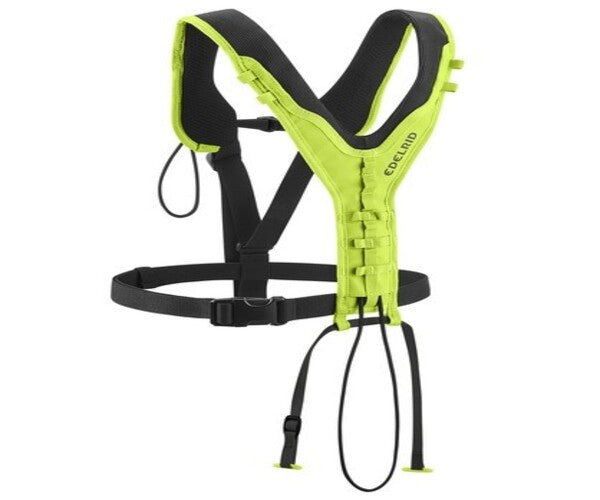 EDELRID TreeRex Bungee Chest– The VECTOR CHEST Y features a classic Y-shaped design. In combination with the VECTOR HIP, this creates a versatile harness system with excellent handling and optimum load distribution. – Now available at MTN Shop EU.