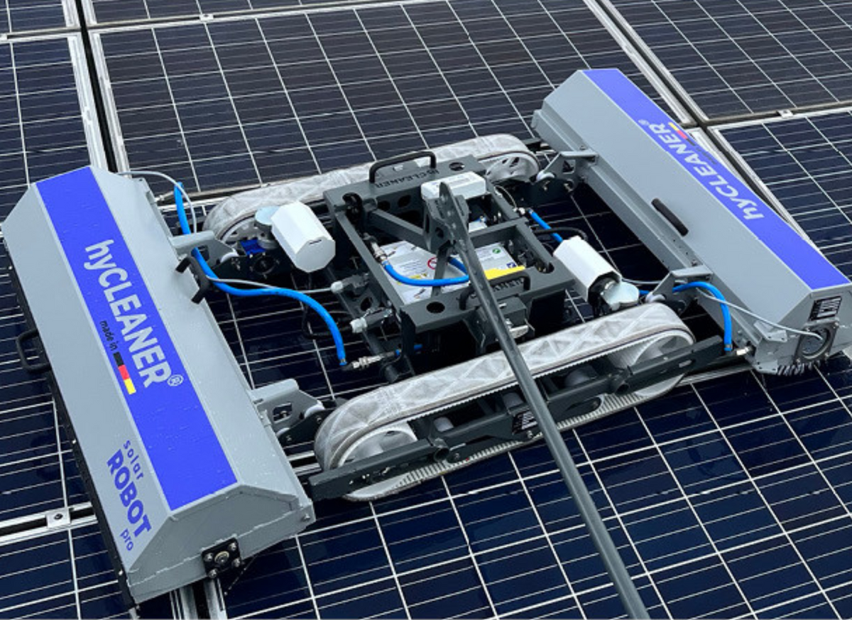 Cintura di trazione hyCLEANER® in pelle grigia per solarROBOT Pro - imagen 2