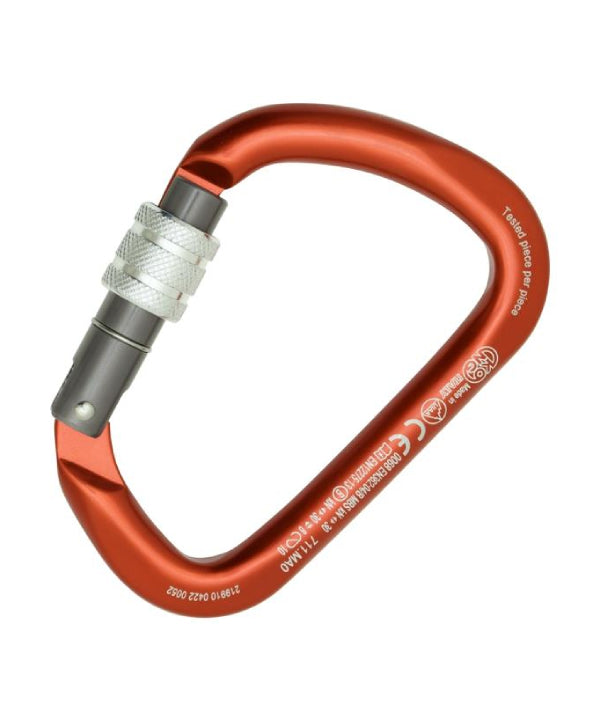 KONG - X-LARGE ALU SCREW SLEEVE– Karabiner mit großer Öffnung und hoher Bruchlast. Die spezielle D-Form verhindert ein Rotieren des Karabiners und ermöglicht eine bessere Lastverteilung entlang der Längsachse. – Now available at MTN Shop EU.