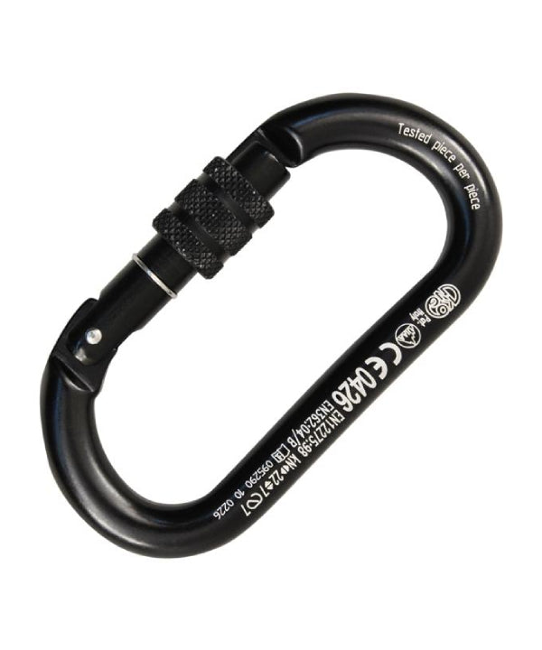 KONG - OVAL ALU CLASSIC SCREW SLEEVE (5 unités) – Mousqueton ovale, en aluminium, idéal pour les appareils mobiles (flaschenzüge, Steigklemmen, Fallsicherungsgeräte...). Mit Schraubverschluss, geeignet auch für den professionellen Einsatz. Le système KeyLock permet d'utiliser une touche de sécurité ou une touche de sécurité. – Maintenant disponible sur MTN Shop EU. - imagen 3