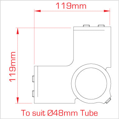 Doughty Rackmaster middenfitting past op 48 mm dia. Buis en wordt geleverd door MTN Shop EU - imagen 3