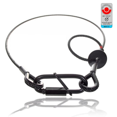 AED Certified Black Safety Cable 1M/60KG (Pack of 5) – Denna mask erbjuder skydd inom olika områden som glasindustrin, gjuteri, konstruktion, läkemedelsindustri och jordbruk. – Nu tillgänglig på MTN Shop EU.