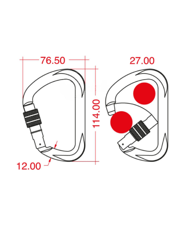 KONG - X-LARGE ALU SCREW SLEEVE– Mousqueton avec une plus grande ouverture et un haut bruchlast. Le D-Form spécial empêche une rotation des mousquetons et un meilleur montage final dans le sens de la longueur. – Maintenant disponible sur MTN Shop EU. - imagen 5