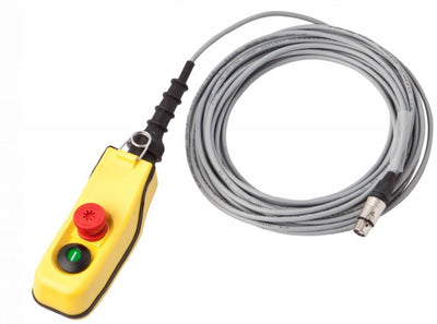 Télécommande MCBCX.MCP avec câble de 10 m– MCBCX.MCP REMOTE est une télécommande simple conçue pour contrôler GO et E-STOP des contrôleurs des séries MCBC et MCP. – Maintenant disponible sur MTN Shop EU.