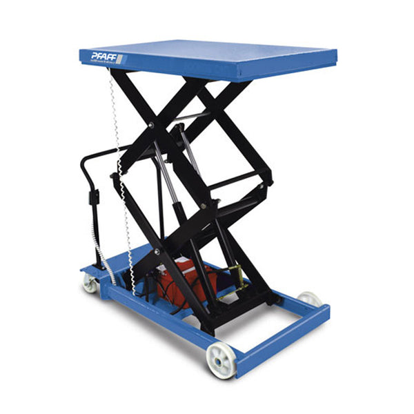 Pfaff-silberblau Mobil saxlyftplattform: Kapacitet 125-800 kg. Levereras av MTNshop EU