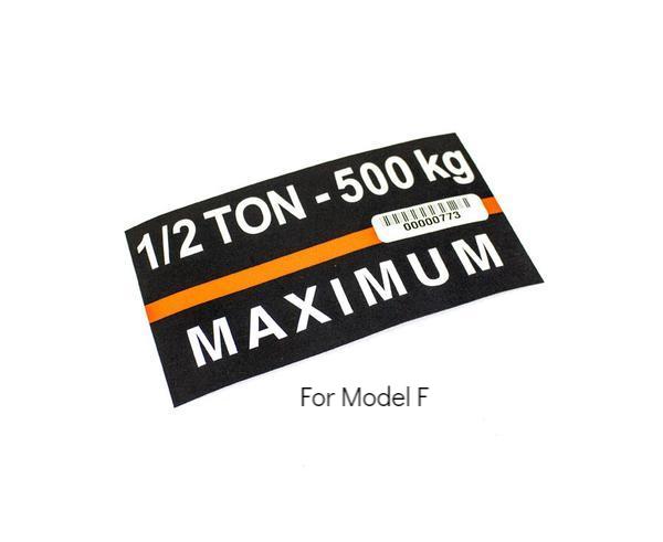 Hoist Capacity Labels - 500kg