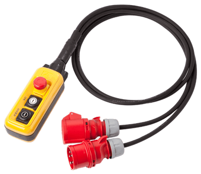 Contrôleur de tension directe manuel – conçu pour contrôler jusqu'à deux moteurs électriquement compatibles séparément ou simultanément à l'aide des interrupteurs situés sur le corps jaune du contrôleur. – Maintenant disponible sur MTN Shop EU.