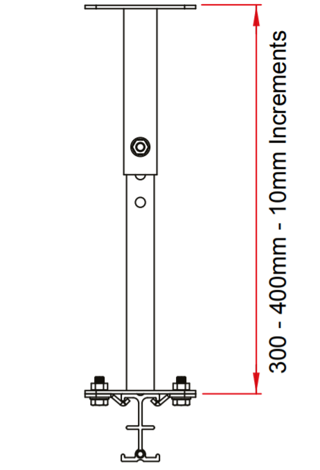 Doughty Studio Rail - Adjustable Extension Bracket - imagen 2