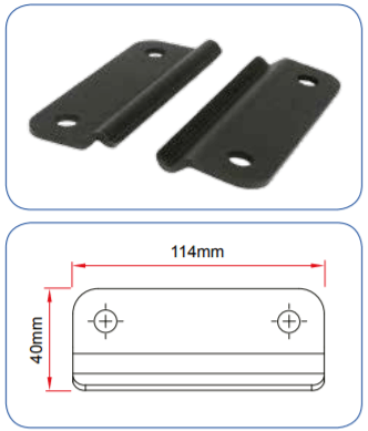 Riel Doughty Studio: abrazaderas de 40 mm, 100 mm y 114 mm: se suministra con sujetadores, un par de abrazaderas de riel diseñadas para funcionar con la gama de soportes de pared ranurados. Capaz de sujetar el riel directamente a una superficie sólida. – Ya disponible en MTN Shop EU. - imagen 7
