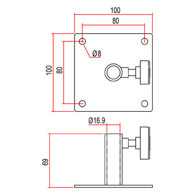 Doughty 16mm Baby Receiver Plate – second image