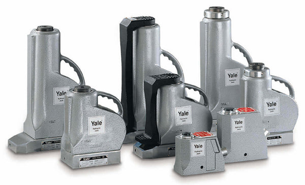 Yale aluminium krikken AJH/S 6.500-100.000 KG – capaciteit 2 - 50 tUniversele krikken leveren hoge krachten voor algemene werkzaamheden zoals heffen, duwen, verplaatsen en ondersteunen van allerlei soorten lasten. – Nu verkrijgbaar bij MTN Shop EU.