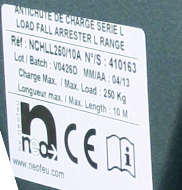 Neofeu Load Fall Arrester- 250/500KG (10-20m L)– The Neofeu Load Fall Arrester automatically arrests the fall of a load. Offers additional protection in case of failure of the primary system. Max load of 250 kg / 500 kg. Available with cable diameter of either 4mm/6.4mm and length of 10m, 15m or 20m. Shop now. – Now available at MTN Shop EU. - imagen 2