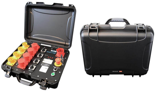 Contrôleur de moteur MCP4-LV (basse tension) – Il est équipé de composants Schneider Electric/Eaton de haute qualité et est logé dans un boîtier en plastique robuste. Sortie : 2 x CEE16/4p Rouge + 2 x Jaune – Maintenant disponible sur MTN Shop EU.