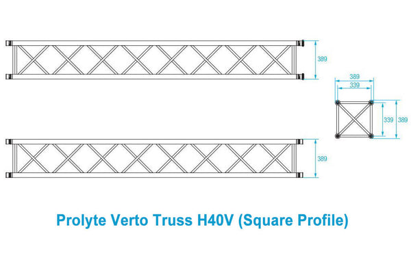Prolyte Verto Truss H40 (TUV CERTIFIED)– The Verto truss's a new revolutionary tool-less system, making truss connection fast, silent & safe. Length: 0.5m-3m. Many application possibilities. – Now available at MTN Shop EU.