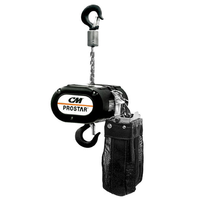 CM Prostar - 250Kg– Palan électrique à chaîne CM Prostar d'une capacité de 500 lb et levage de 60' à vendre. Options de connecteurs Dual Twist, C7 et P14. Cliquez pour connaître le prix du palan à chaîne CM Prostar. – Maintenant disponible sur MTN Shop EU.