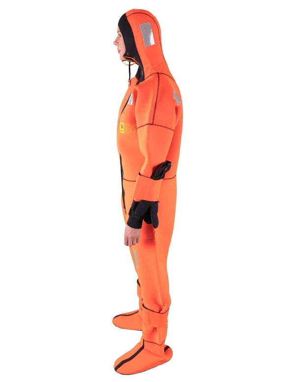 Hansen Protection SeaEco Wet Suit 82603– SeaEco is one of our best-selling standard immersion suits. The suit is manufactured in 5mm flame-retardant neoprene and our focus has been on quality and safety. SeaEco is a 6-hour immersion suit that must be used with certified lifejacket. SeaEco can be supplied individually vacuum packed and takes up little space. It is ideal for vessels destined for cold water regions and that already have certified lifejackets on board. – Now available at MTN Shop EU.