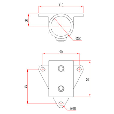 Key Clamp: Doughty Side Palm Fixing. Supplied by MTN Shop EU - imagen 2