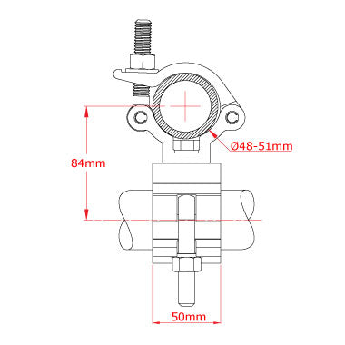 Doughty Swivel Coupler (Aluminum)- Fits ⌀48-51mm Bar- MTN Shop EU - imagen 6