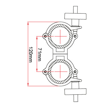 Doughty Clamp: Super Lightweight Swivel Coupler. Supplied by MTN Shop EU