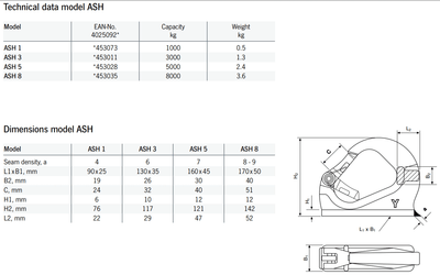 Yale ASH Weld-On krokar 1000-8000kg – andra bilden