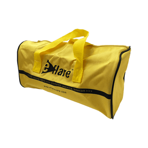 Eflare logo with the slogan “Be Seen – Be Safe” in red and navy blue.