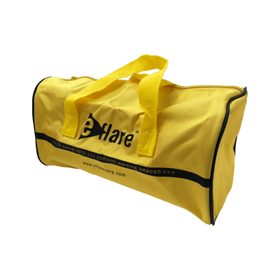 Eflare logo with the slogan “Be Seen – Be Safe” in red and navy blue.