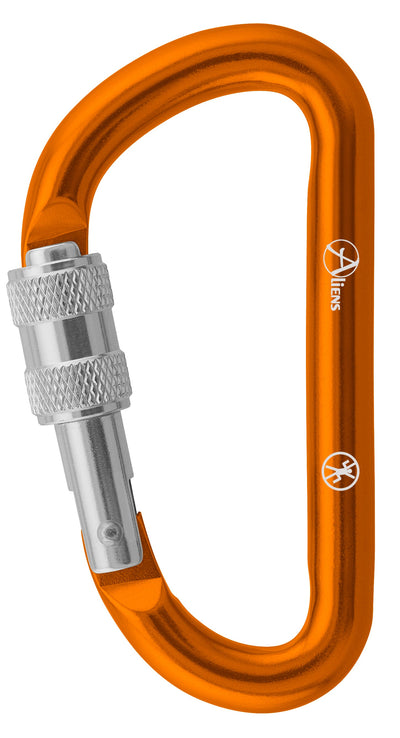 Aliens carabiner ACCESSORY CLASSIC screw 8 cm – orange