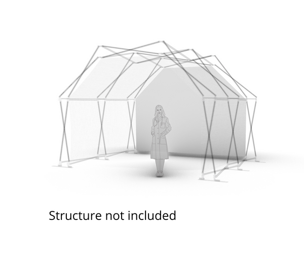 Konligo 3D visualization of the Arko470 event structure with inner white backdrop (structure not included), now available on MTN SHOP US.