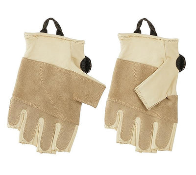 SINGING ROCK - leather gloves without fingertips GRIPPY 3/4 – second image
