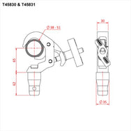 Pince à déclenchement rapide Doughty 38-51 mm avec demi-connecteur – Une pince à déclenchement rapide fine équipée d'un demi-connecteur pour s'adapter au système de gréement modulaire. Convient à un diamètre de 38 à 51 mm. Tube. Une grande poignée facile à saisir pour une utilisation facile. – Maintenant disponible sur MTN Shop EU. - imagen 3