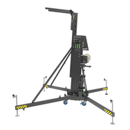 Kuzar K-60 outrigger legs and steel base detail with hazard marked stabilizers - imagen 4