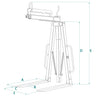 Boscaro Galvanized manual balancing pallet fork with adjustable pins– – Now available at MTN Shop EU.