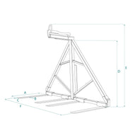 Boscaro Manual balance pallet fork with 4 pins - MBR-20D4– – Now available at MTN Shop EU. - imagen 2