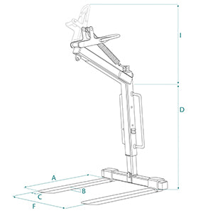 Boscaro Galvanized self levelling crane fork with telescopic height– – Now available at MTN Shop EU. - imagen 2